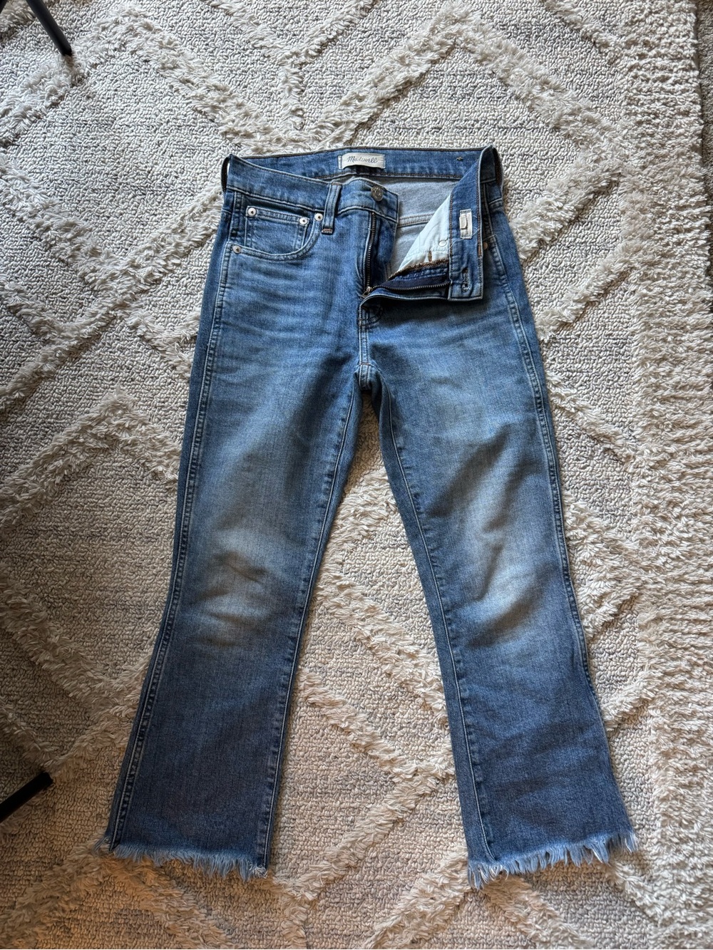 Madewell Blue Classic Straight Crop Denim